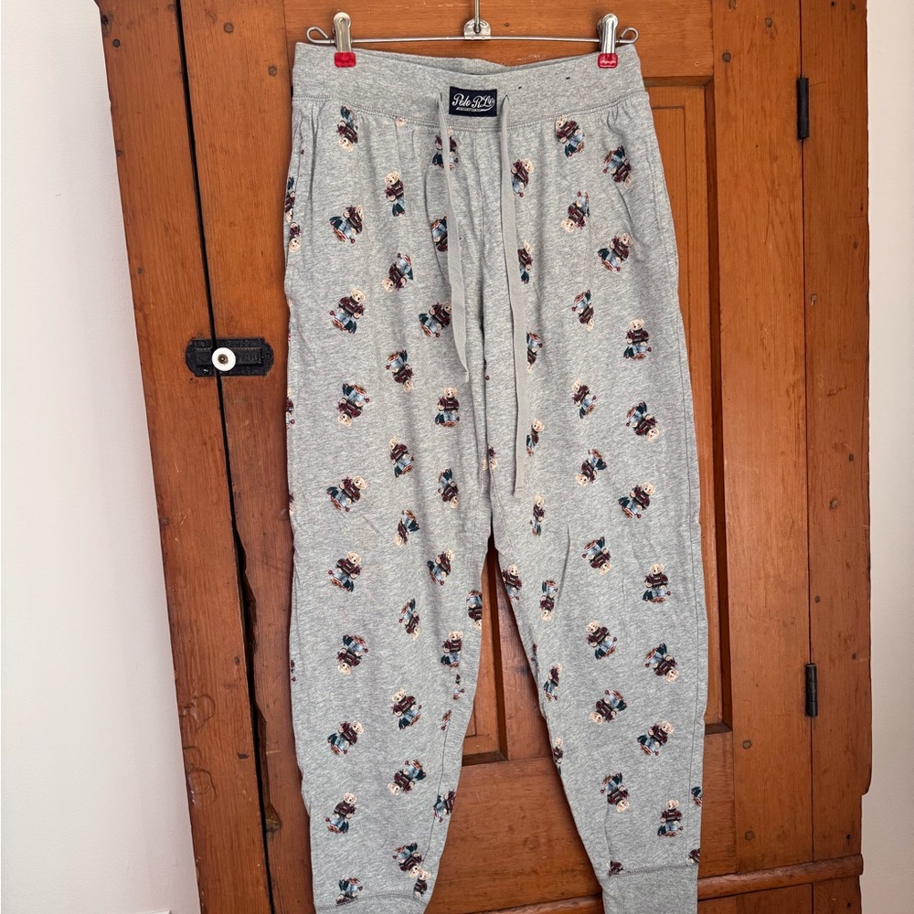 Polo by Ralph Lauren Gray Sweatpants with Bear Design